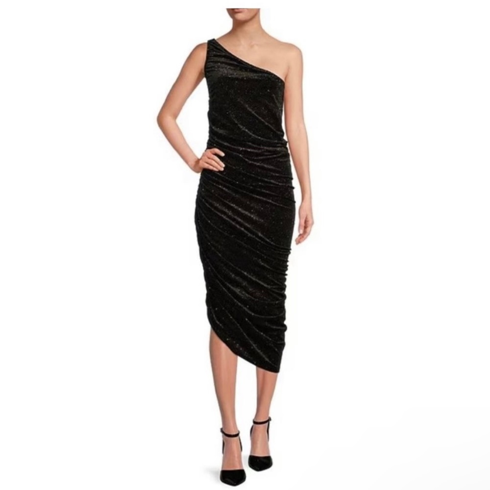 Gibson & Latimer Asymmetrical Black Dress